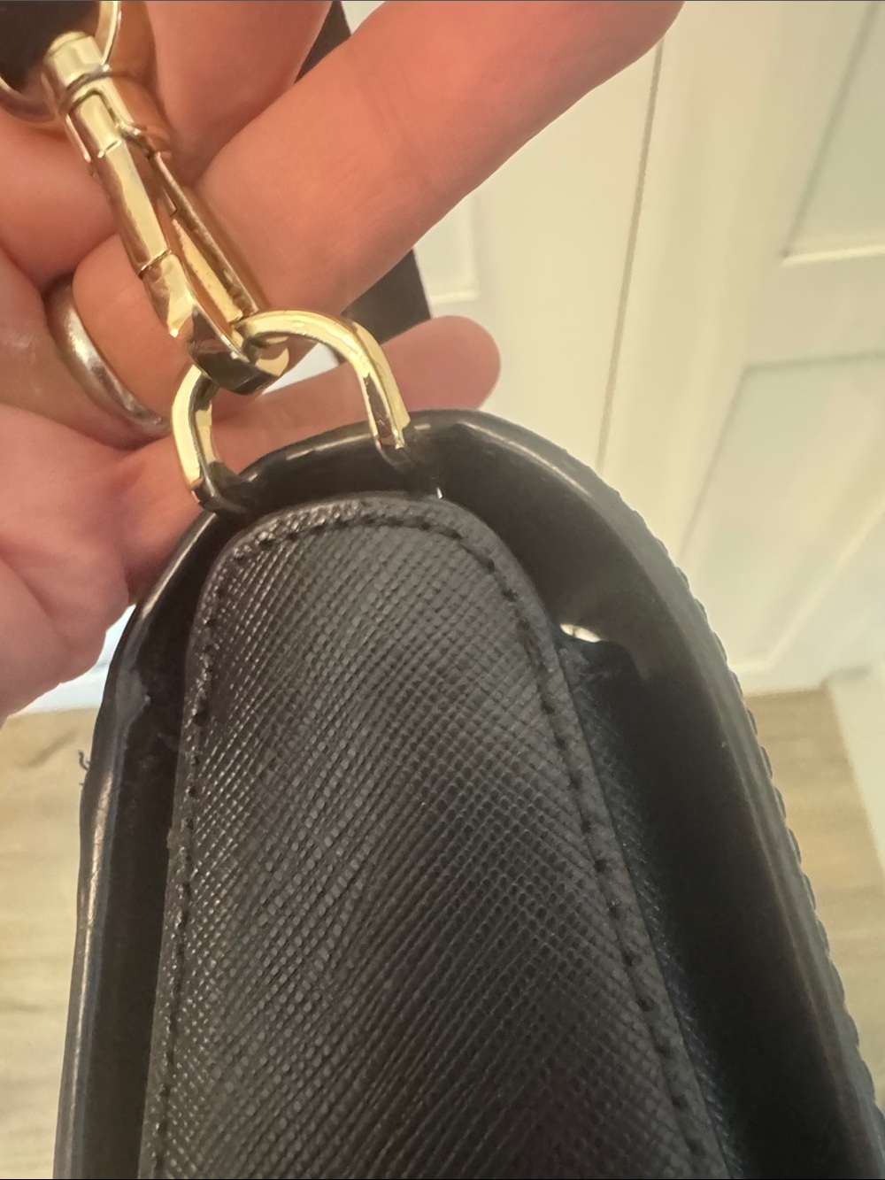 Kate Spade Black Leather Crossbody with Gold Hardware - Picture 6 of 16